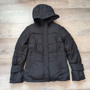 Womens Calvin Klein Size X-small Black Full Zip Jacket Down Puffer Parka